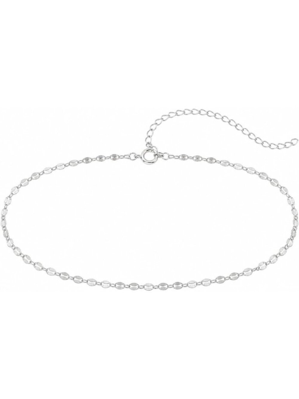 Minimalist Silver Chain Choker Necklace, 13-16 Inches, Simple Everyday Jewelry